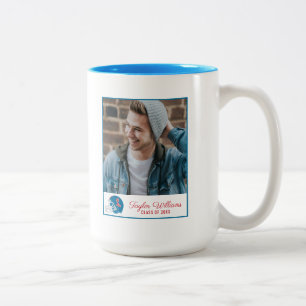 Tasse 2 Couleurs Casque Ole Miss Football Bleu clair