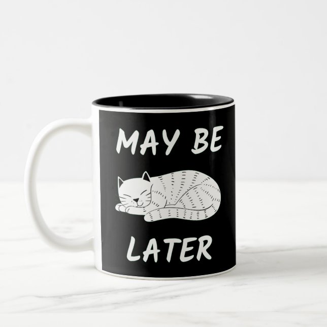 TASSE 2 COULEURS CAT LAZY CAT PEUT ÊTRE ULTÉRIEUR (Gauche)