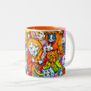 Tasse 2 Couleurs Cat Musical Band