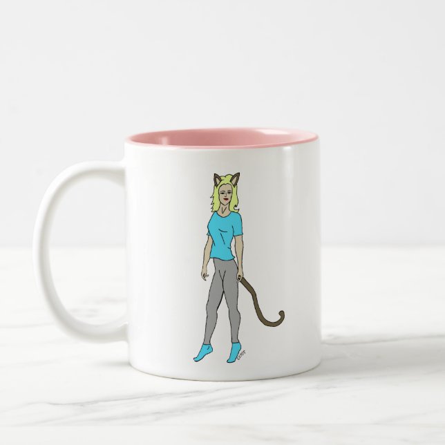 Tasse 2 Couleurs catgirl (Gauche)