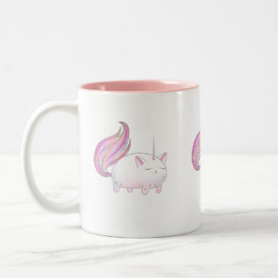 Tasse 2 Couleurs Caticorn en rose