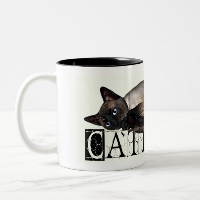 Tasse 2 Couleurs Cattitude siamois (Gauche)