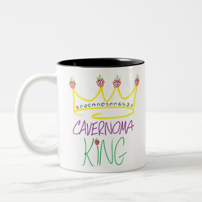 Tasse 2 Couleurs Cavernoma King, Design par Jamie Twinney, (Gauche)