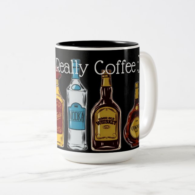 Tasse 2 Couleurs Ce n'est pas vraiment du café (Devant droit)