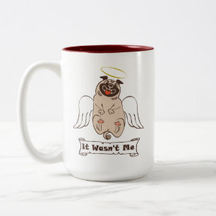 Tasse 2 Couleurs Ce n'était pas moi ange carlin drôle de citation