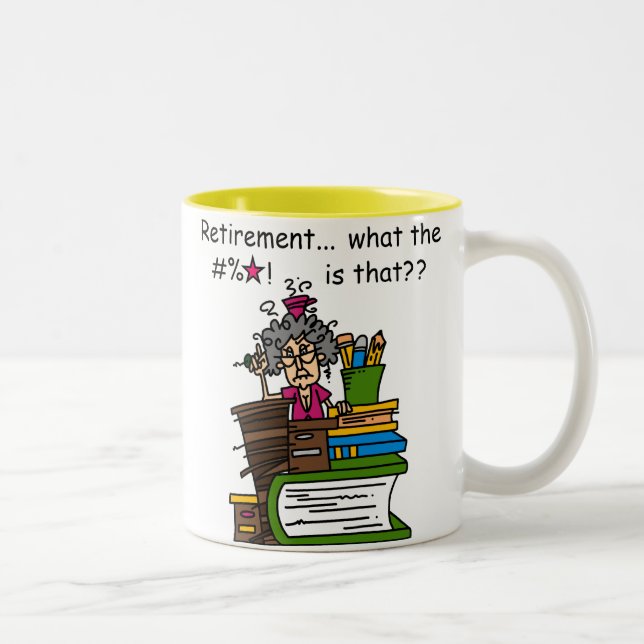 Tasse 2 Couleurs Ce qui est humour de retraite (Droit)