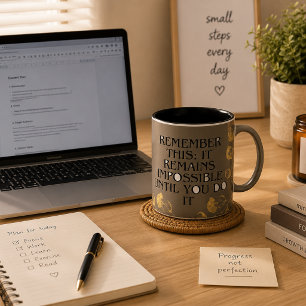 Tasse 2 Couleurs Cela semble toujours impossible JUSQU'À ce que vou