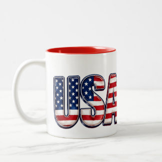 Tasse 2 Couleurs Célébration patriotique américaine du 250e anniver