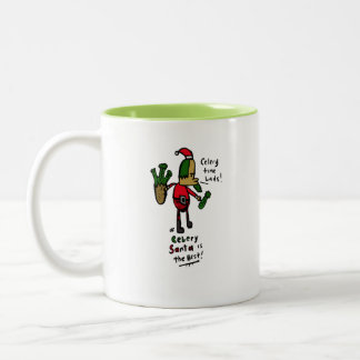 Tasse 2 Couleurs Celery Père Noël pour les végétariens