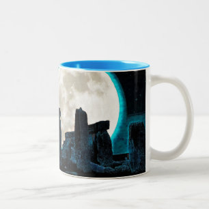 Tasse 2 Couleurs Celtic Stonehenge, Moon & Stars Astronomy Royaume-
