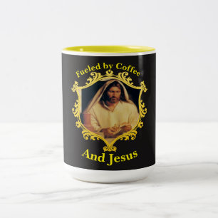 Tasse 2 Couleurs Cène divine : Rompre le pain avec Jésus