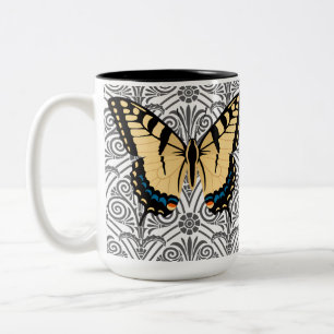 Tasse 2 Couleurs Centre d'attention papillon