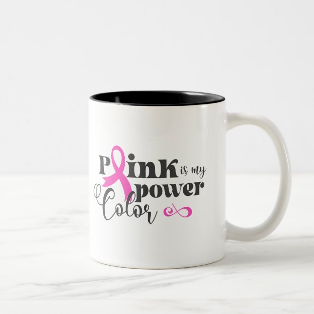 Tasse 2 Couleurs Céramique Café Mug-Breast Cancer (Droit)