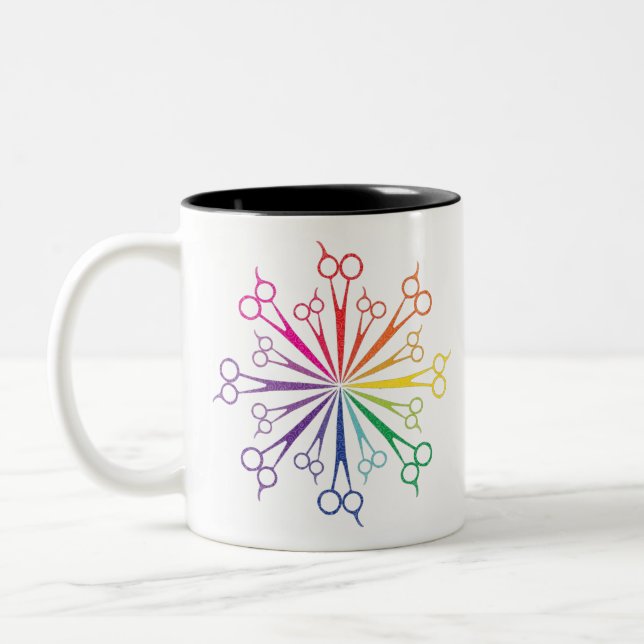 Tasse 2 Couleurs cercle de ciseaux (Gauche)
