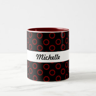 Tasse 2 Couleurs Cercles bordeaux avec noir