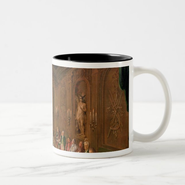 Tasse 2 Couleurs Cérémonie d'initiation dans un maçonnique viennois (Droit)