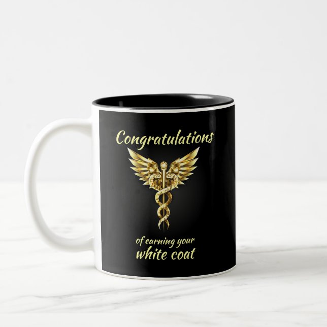 Tasse 2 Couleurs Cérémonie du manteau blanc Gold Médicale (Gauche)