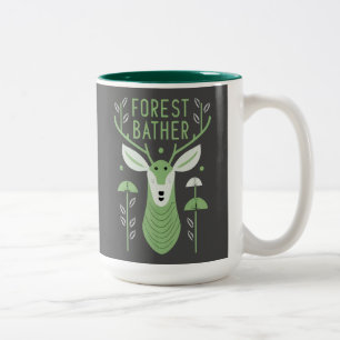 Tasse 2 Couleurs Cerf baigneur de forêt