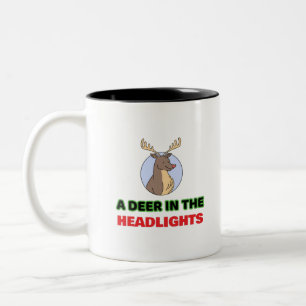 Tasse 2 Couleurs Cerf dans les phares jeu animal