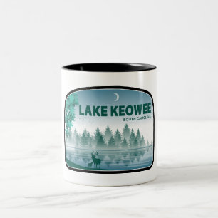 Tasse 2 Couleurs Cerfs du lac Keowee en Caroline du Sud