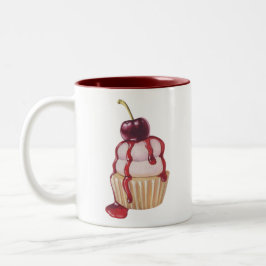 Tasse 2 Couleurs Cerise Cupcake