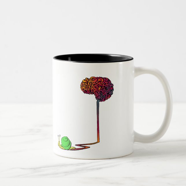 Tasse 2 Couleurs cerveau d'escargot (Droit)