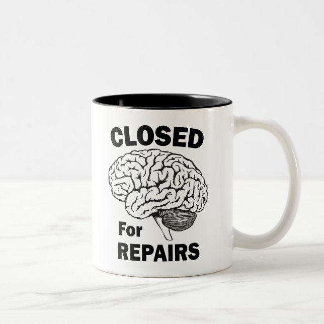 Tasse 2 Couleurs Cerveau Fermé Pour Réparations (Droit)