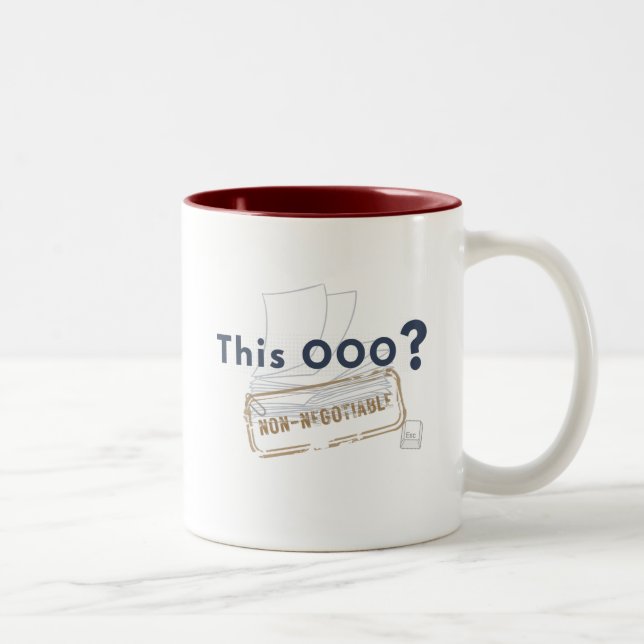 Tasse 2 Couleurs C'Est Ça ? NON NÉGOCIABLE (Droit)