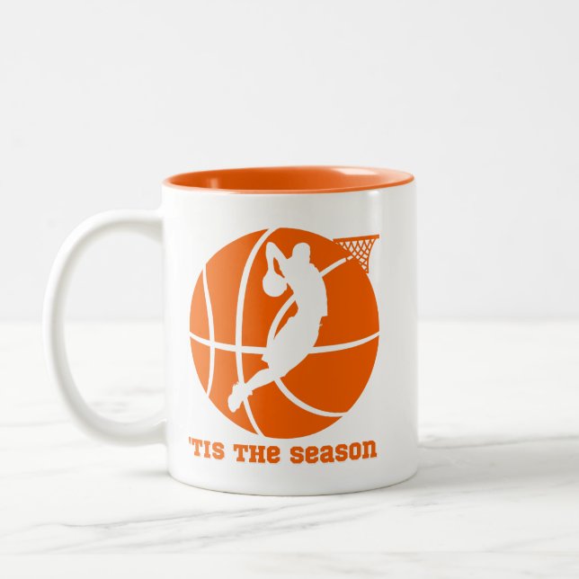 Tasse 2 Couleurs C'Est La Saison Basketball Slam Dunk (Gauche)