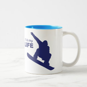 Tasse 2 Couleurs C'Est Ma Vie (Snowboard)