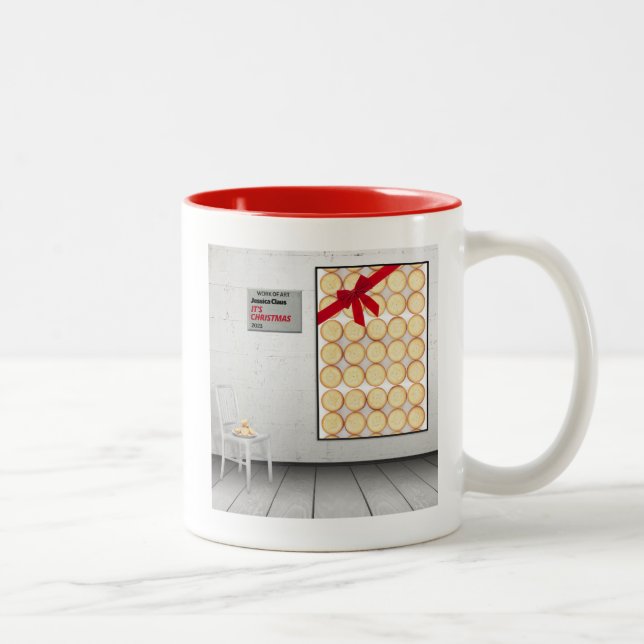 Tasse 2 Couleurs 'C'est Noël' par Jessica Claus (Droit)
