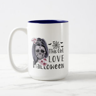Tasse 2 Couleurs Cette fille aime Halloween