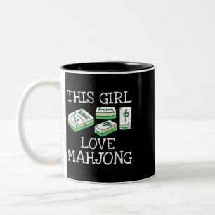 Tasse 2 Couleurs Cette Fille Aime Mahjong Tee Chine Jeu Amoureux Ca