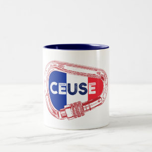Tasse 2 Couleurs Ceuse France Rock Escalade Carabiner