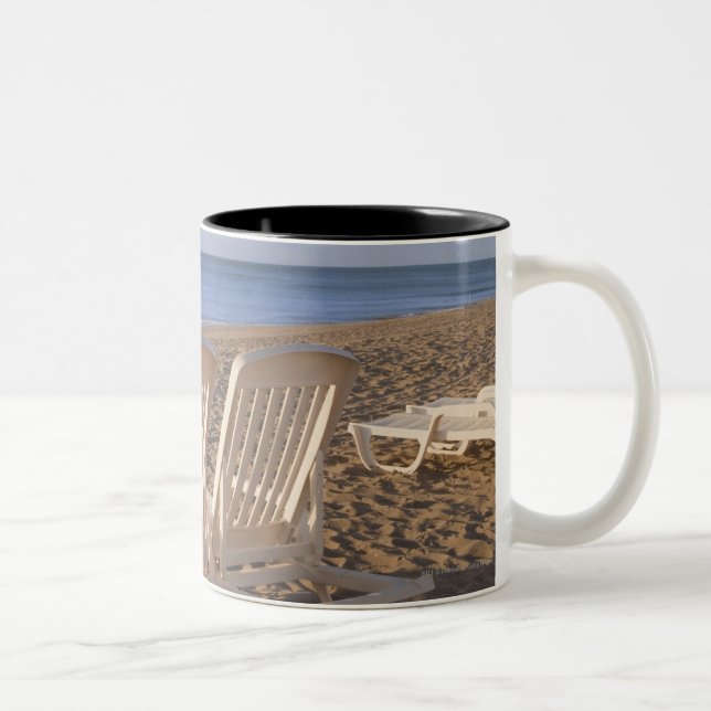 Tasse 2 Couleurs Chaises de plage de sable avec le parapluie (Droit)