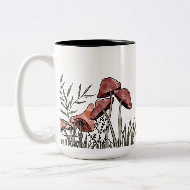 Tasse 2 Couleurs Champ champignon (Gauche)