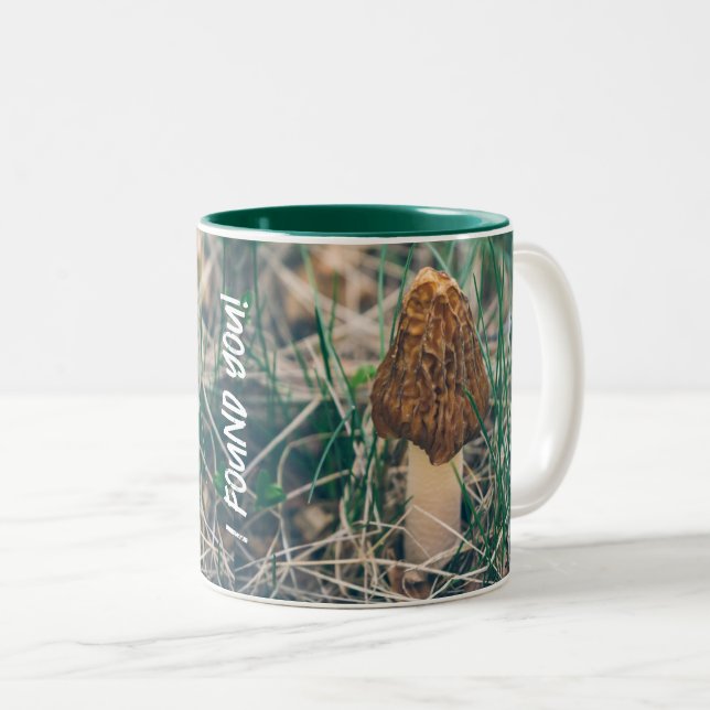 Tasse 2 Couleurs Champignon Morel Spring (Devant droit)