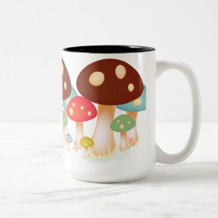Tasse 2 Couleurs Champignons