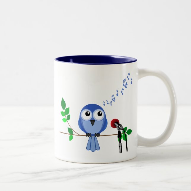 Tasse 2 Couleurs Chant d'oiseau (Droit)