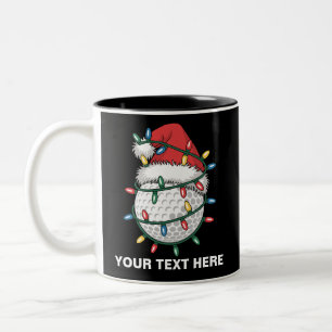 Tasse 2 Couleurs Chapeau de Père Noël à balle de golf personnalisé 