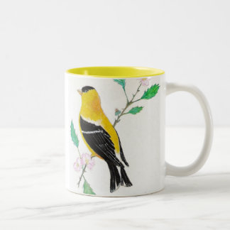 Tasse 2 Couleurs chardonneret d'americam, chardonneret américain