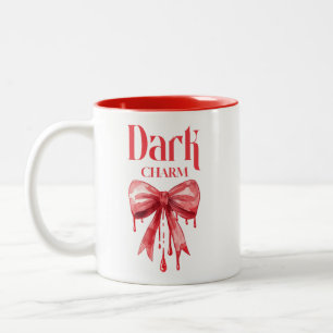 Tasse 2 Couleurs Charme Sombre Coquette Gothique Nœud