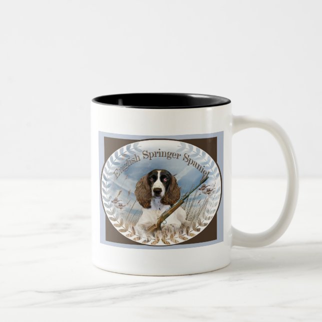Tasse 2 Couleurs Chasse aux cartes d'anglais Springer Spaniel (Droit)