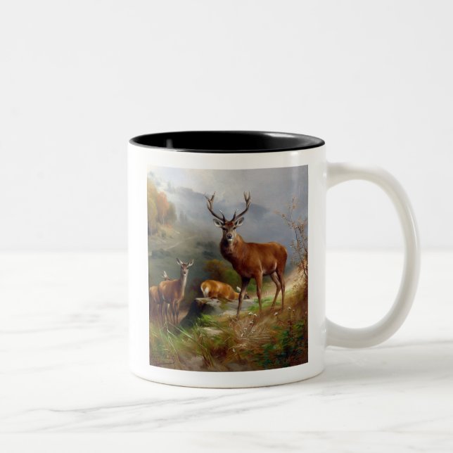 Tasse 2 Couleurs Chasse aux cerfs Camping nature (Droit)