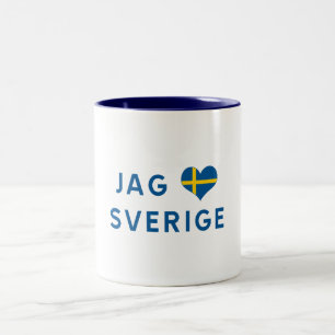Tasse 2 Couleurs Chasser älskar à des Sverige - I Sweden love