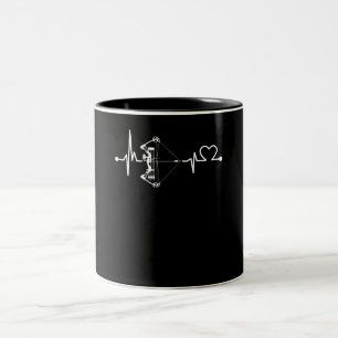 Tasse 2 Couleurs Chasseur d'animaux de compagnie Coeur Tir à l'arc 