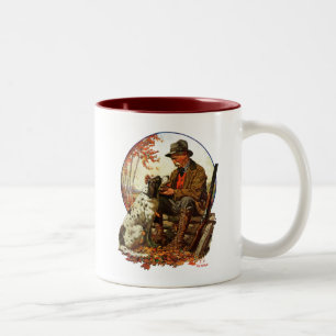 Tasse 2 Couleurs Chasseur et épagneul