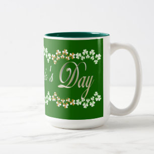 Tasse 2 Couleurs Chasseur mignon Jour de la Saint Patrick vert Luck