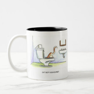 Tasse 2 Couleurs Chat A Eu Ton Poumon ? Drôle humour de dessin anim