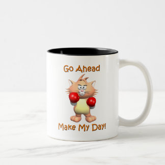 Tasse 2 Couleurs Chat - allez font en avant mon jour
